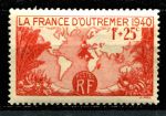 ФРАНЦИЯ 1940г. SC# B 96 / 1fr. MH OG VF / КАРТЫ