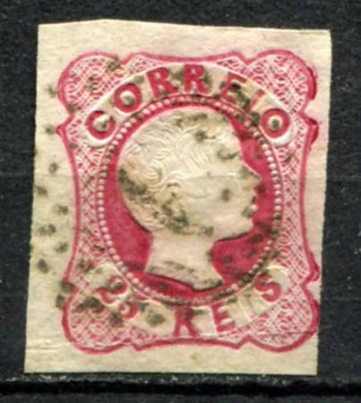 ПОРТУГАЛИЯ 1858 SC# 11 / 25r. USED XF