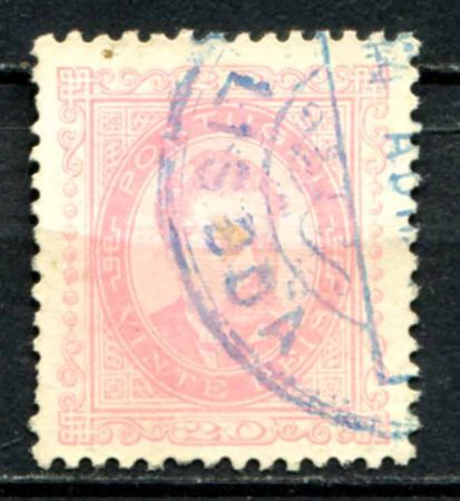 Португалия 1882-1884 гг. • Mi# 62 • 20 R. • король Луиш I • стандарт • Used VF ( кат.- € 24 )