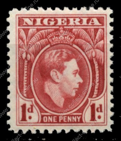 Нигерия 1938-1951 гг. • Gb# 50a • 1 d. • Георг VI • стандарт 