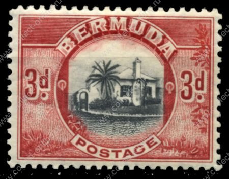 Бермуды 1936-1947 гг. • Gb# 103 • 3 d. • Георг V • основной выпуск • дом на мысе • MH OG VF