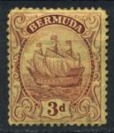 Бермуды 1922-1934 гг. • Gb# 84 • 3 d • Георг V • парусник • стандарт • Used VF