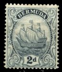 Бермуды 1922-1934 гг. • Gb# 80 • 2 d. • парусник • тип III • стандарт • MH OG VF ( кат. - £2 )