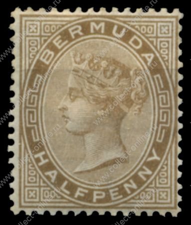 Бермуды 1880 г. • Gb# 19 • ½ d. • Виктория • стандарт • MH OG VF ( кат. - £8 )