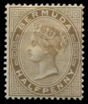 Бермуды 1880 г. • Gb# 19 • ½ d. • Виктория • стандарт • MH OG VF ( кат. - £9 )