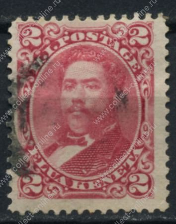 Гаваи 1883-1886 гг. • SC# 43 • 2 c. • король Давид Калакауа • Used VF