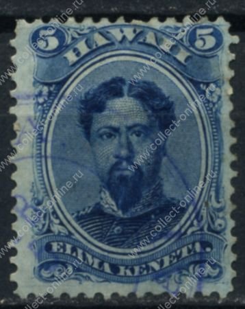Гаваи 1864-1886 гг. • SC# 32 • 5 c. • король Камехамеха V • Used XF ( кат. - $30 )