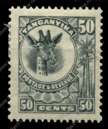 Танганьика 1922-1924 гг. • Gb# 81 • 50 c. • осн. выпуск • жираф • MH OG VF ( кат. - £7 )