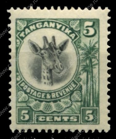 Танганьика 1925 г. • Gb# 89 • 5 c. • осн. выпуск • жираф • MH OG VF ( кат. - £10 )