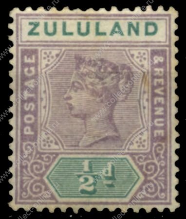 Зулуленд 1894-1896 гг. • Gb# 20 • ½ d. • Королева Виктория • стандарт • MH OG VF- ( кат. - £6 )