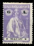 Макао • 1913 г. • SC# 215 • 6 a. • богиня Церера • стандарт • MH OG VF ( кат. - $8 )