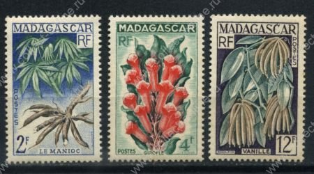 Мадагаскар 1957 г. • Iv# 332-4 • 2 - 12 fr. • специи • полн. серия • MNH OG VF