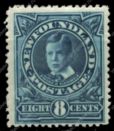 Ньюфаундленд 1911 г. • SC# 110a • 8 c. • Коронация Георга V • принц Георг (будущий Георг VI) • MNH OG XF ( кат.- $200 )