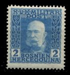Босния и Герцеговина 1912-1914 гг. • SC# 66 • 2 h. • армейская почта • император Франц-Иосиф • MNH OG VF