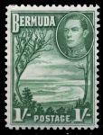 Бермуды 1938-1952 гг. • Gb# 115 • 1 sh. • Георг VI основной выпуск • Виноградный залив • MNH OG XF+ ( кат.- £2,5 )