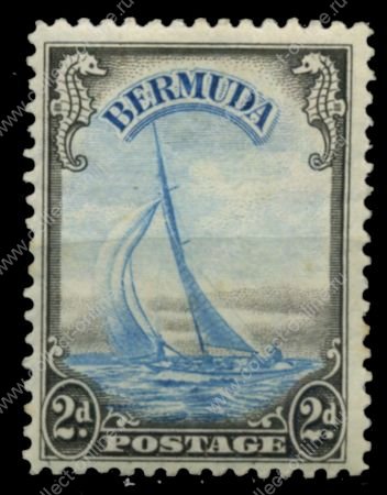 Бермуды 1938-1952 гг. • Gb# 112 • 2 d. • Георг VI основной выпуск • спортивная яхта в море • MH OG XF ( кат.- £50- )