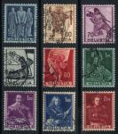 Швейцария 1941-1959 гг. • SC# 270-8 • 50 c. - 2 fr. • Выдающиеся швейцарцы • Used XF • полн. серия ( кат.- $3 )