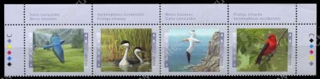 Канада 1997 г. SC# 1631-4 • 45 c.(4) • Птицы северной Америки • MNH OG XF • полн. серия • сцепка 4 м.