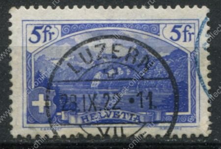 Швейцария 1914-1930 гг. • SC# 183 • 5 fr. • Пейзажи Швейцарии • горы Рути • Used XF