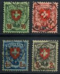 Швейцария 1924 г. • Mi# 194-7(Sc# 200-4) • 90 с. - 2 fr. • Герб Швейцарии • стандарт • полн. серия • Used XF ( кат.- €25+ )