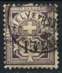 Швейцария 1882-1889 гг. • SC# 76 • 15 rp. • 1-й выпуск "цифры" • стандарт • Used VF ( кат.- $20 )