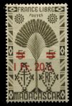 Мадагаскар 1945 г. • Iv# 293 • 1.20 fr. на 5 c. • осн. выпуск • надпечатка нов. номинала • MNH OG* VF