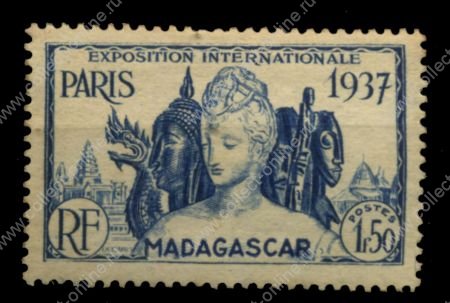 Мадагаскар 1937 г. • Iv# 198 • 1.50 fr. • Всемирная выставка в Париже   • MNH OG F-VF • (кат. - €2 )