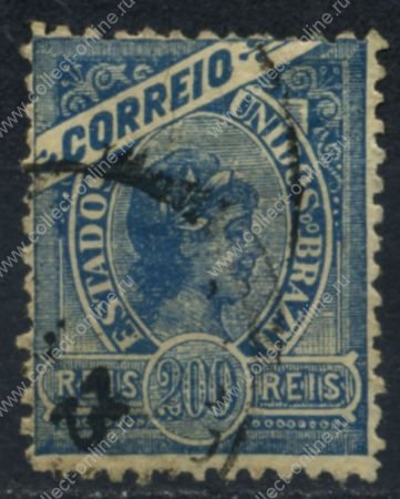 Бразилия 1905 г. • SC# 170 • 200 R. • в.з. - текст • стандарт • Used VF ( кат. - $1,50 )
