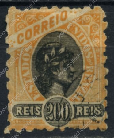 Бразилия 1899 г. • SC# 149 • 200 R. • без в.з. • стандарт • Used VF ( кат. - $2 )