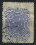 Бразилия 1890-1 гг. • SC# 104c • 300 R. • символы страны • cозвездие Южный крест • серо-фиолетовая • Used F- ( кат. - $30 )