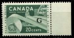 Канада 1956-62 гг. • SC# O45 • 20 c. • надпечатка "G" • MNH OG XF+