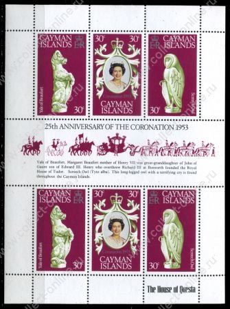 Фолклендские о-ва 1978 г. • SC# 275 • 25 p.(6) • 25-летие коронации Елизаветы II • Юбилей (25 лет) коронации Елизаветы II • мал. лист • MNH OG VF