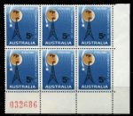 Австралия 1965 г. • GB# 376 • 5 d. • 100-летие ВТС(ITU) • № блок 6 марок • MNH OG XF