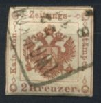 Австрия 1877 г. • Sc# PR6 • 2 kr. • газетный выпуск • Used VF (кат. - $6.75)