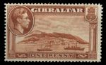 Гибралтар 1938-1951 гг. • Gb# 122 • 1 d. • Корабли напротив скалы Гибралтар • (перф. - 14) • MNH OG VF ( кат.- £27 )