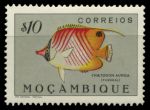 Мозамбик 1951 г. SC# 333 • 10 c. • Рыбы • Нитеперая рыба-бабочка • MNH OG XF