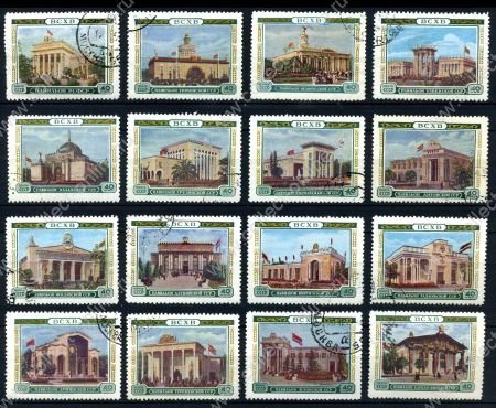 СССР 1955 г. • Сол# 1818-33 • Всесоюзная сельскохозяйственная выставка • полн. серия • Used(ФГ) OG NH XF