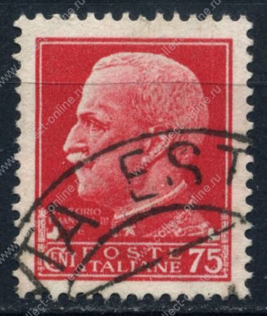 Италия 1929-42 гг. SC# 222 • 75 c. • Король Виктор Эммануил III • Used F - VF