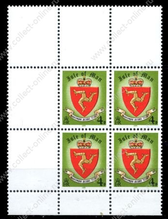 Мэн о-в 1979 г. • Sc# 146с • 4p.(4) • Гербы • стандарт • блок 4 марки • MNH OG XF