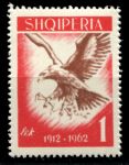Албания 1962 г. • Mi# 709 • 1 L. • 50-летие независимости • орёл • MNH OG XF ( кат.- € 0,5 )