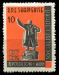 Албания 1963 г. • Mi# 716 • 10 L. • 45-летие Октябрьской революции • памятник Ленину • MNH OG XF ( кат.- € 3 )