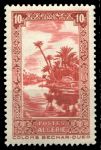 Алжир 1936-1937 гг. • Iv# 125 • 10 fr. • осн. выпуск • пальмы над рекой • MNH OG XF