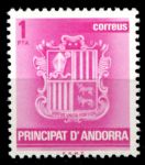 Испанская Андорра 1982 г. • Mi# 146 • 1 pt. • государственный герб • стандарт • MNH OG VF