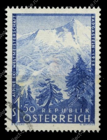 Австрия 1958 г. SC# 631 • 1.50 s. • Международные горнолыжные соревнования • Used VF