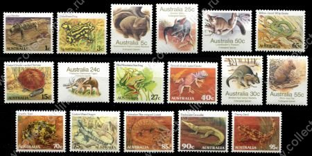 Австралия 1981-1983 гг. • Sc# 784-800 • 1 - 95 c. • редкие виды фауны • полн. серия • MNH OG VF ( кат. - $20 )