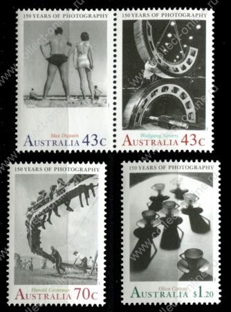 Австралия 1991 г. • Sc# 1215-1217 • 43 c. - $1.20 • 150-летие фотографии • полн. серия • MNH OG VF ( кат. - $6 )