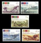 Австралия 1992 г. • Sc# 1253-1257 • 45 c. - $1.20 • Битвы и сражения Второй мировой • полн. серия • MNH OG VF ( кат. - $10 )