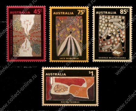 Австралия 1993 г. • Sc# 1307-1310 • 45 c. - $1 • живопись аборигенов • полн. серия • MNH OG VF ( кат. - $6.5 )