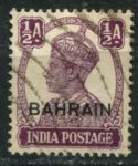 Бахрейн 1942-1945 гг. • Gb# 39 • ½ a. • Георг VI • надп. на м. Индии • стандарт • Used F-VF ( кат.- £6.5 )