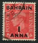Бахрейн 1948-1949 гг. • Gb# 52 • 1 a. на 1 d. • Георг VI • надп. на м. Великобритании • стандарт • Used VF ( кат.- £3.5 )